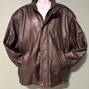 RBM Outdoor Collection Men's Classic Brown Leather Jacket